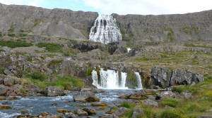 Waterfall on the road to Isafjordur