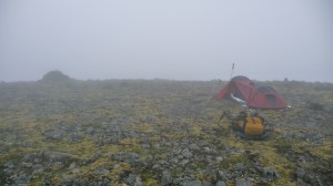 Foggy camping in Hornstrandir