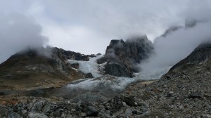 Cloudy glacier