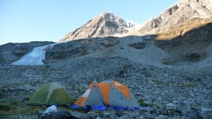 Camping in the mountains