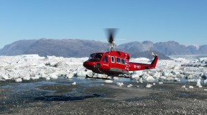 Rescue team in Helicopter