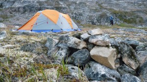 Hiding the food outside the tent