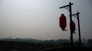 Lantern and gray sky