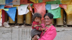 Tibetan mother and child