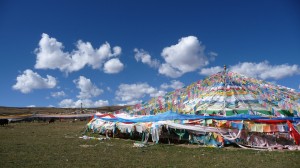 Prayer flags in Ganzi