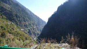 Mountains and forest around Zhangmu