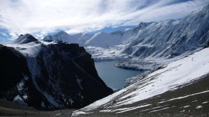 Tilicho Lake and the mountains, Annapurna, Nepal