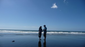 Clement & Meme, beach in New Plymouth, New Zealand