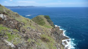 Ocean and cliff, Spirits Bay, New Zealand