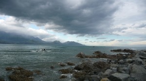 Sea and rocks, Kaikoura, New Zealand