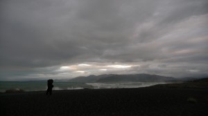 Meme and the sea, Kaikoura, New Zealand