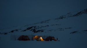 Tents by night, Greenland