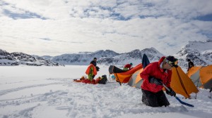 Setting up camp, Greenland