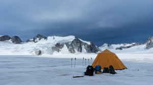 Bivy spot, advanced camp, glacier, Greenland